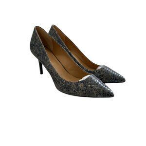 Calvin Klein Gayle Lizzard Embossed Faux Leather Pointed Toe Heel Women 11 Party
